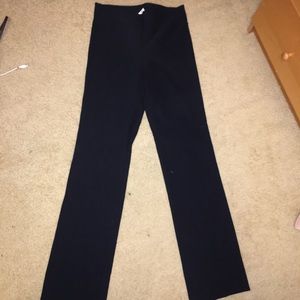 Black stretch wide leg trousers